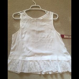 New with tags - White tank with accented trim